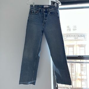 & Other Stories Cropped Straight Leg Jeans - size 26
